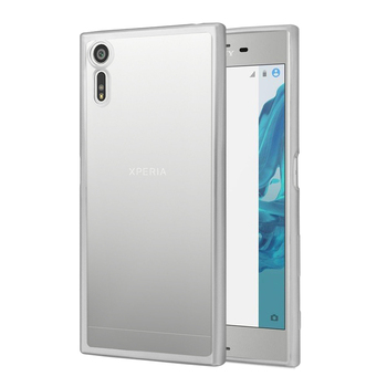 Microsonic Sony Xperia XZ Kılıf Skyfall Transparent Clear Gümüş