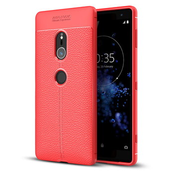 Microsonic Sony Xperia XZ2 Kılıf Deri Dokulu Silikon Kırmızı Microsonic Sony Xperia XZ2 Kılıf Deri Dokulu Silikon Kırmızı