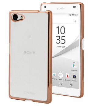 Microsonic Sony Xperia Z5 Compact Kılıf Skyfall Transparent Clear Gold