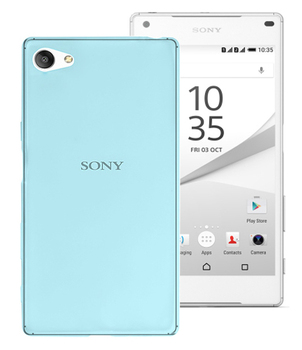 Microsonic Sony Xperia Z5 Compact Kılıf Transparent Soft Mavi