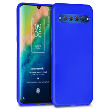 Microsonic TCL 10 Plus Kılıf Matte Silicone Mavi Microsonic TCL 10 Plus Kılıf Matte Silicone Mavi