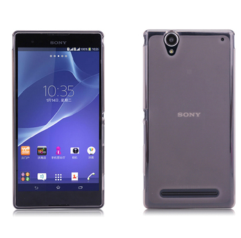 Microsonic Sony Xperia T2 Ultra Kılıf Transparent Soft Siyah Microsonic Sony Xperia T2 Ultra Kılıf Transparent Soft Siyah