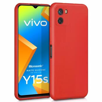 Microsonic Vivo Y15s Kılıf Matte Silicone Kırmızı Microsonic Vivo Y15s Kılıf Matte Silicone Kırmızı