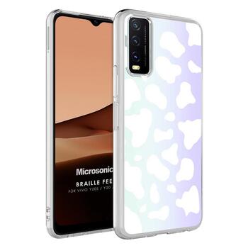 Microsonic Vivo Y20 Braille Feel Desenli Kılıf Cow Microsonic Vivo Y20 Braille Feel Desenli Kılıf Cow