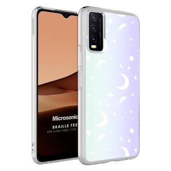 Microsonic Vivo Y20 Braille Feel Desenli Kılıf Moon Microsonic Vivo Y20 Braille Feel Desenli Kılıf Moon
