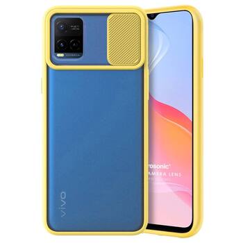 Microsonic Vivo Y21 Kılıf Slide Camera Lens Protection Sarı Microsonic Vivo Y21 Kılıf Slide Camera Lens Protection Sarı