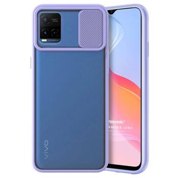 Microsonic Vivo Y21s Kılıf Slide Camera Lens Protection Lila Microsonic Vivo Y21s Kılıf Slide Camera Lens Protection Lila