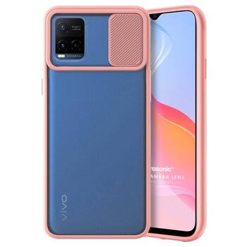 Microsonic Vivo Y21s Kılıf Slide Camera Lens Protection Pembe Microsonic Vivo Y21s Kılıf Slide Camera Lens Protection Pembe