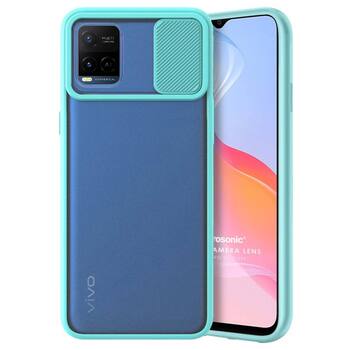 Microsonic Vivo Y21s Kılıf Slide Camera Lens Protection Turkuaz Microsonic Vivo Y21s Kılıf Slide Camera Lens Protection Turkuaz