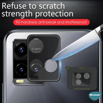Microsonic Vivo Y32 Kamera Lens Koruma Camı V2 Siyah