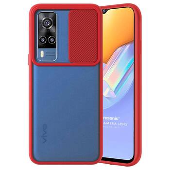 Microsonic Vivo Y53s Kılıf Slide Camera Lens Protection Kırmızı Microsonic Vivo Y53s Kılıf Slide Camera Lens Protection Kırmızı