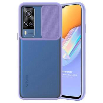 Microsonic Vivo Y53s Kılıf Slide Camera Lens Protection Lila Microsonic Vivo Y53s Kılıf Slide Camera Lens Protection Lila