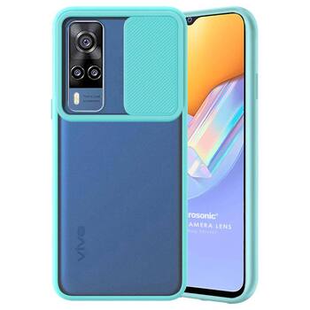 Microsonic Vivo Y53s Kılıf Slide Camera Lens Protection Turkuaz Microsonic Vivo Y53s Kılıf Slide Camera Lens Protection Turkuaz