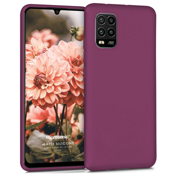Microsonic Xiaomi Mi 10 Lite Zoom Kılıf Matte Silicone Mor Microsonic Xiaomi Mi 10 Lite Zoom Kılıf Matte Silicone Mor