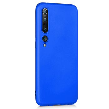Microsonic Xiaomi Mi 10 Kılıf Matte Silicone Mavi