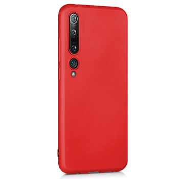 Microsonic Xiaomi Mi 10 Pro Kılıf Matte Silicone Kırmızı