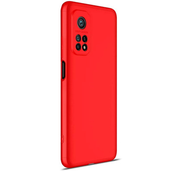 Microsonic Xiaomi Mi 10T Kılıf Double Dip 360 Protective AYS Kırmızı