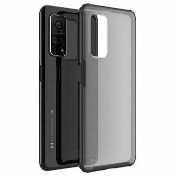 Microsonic Xiaomi Mi 10T Kılıf Frosted Frame Siyah Microsonic Xiaomi Mi 10T Kılıf Frosted Frame Siyah