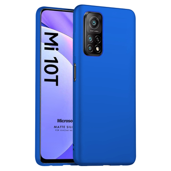 Microsonic Xiaomi Mi 10T Kılıf Matte Silicone Mavi