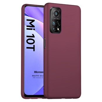 Microsonic Xiaomi Mi 10T Kılıf Matte Silicone Mor Microsonic Xiaomi Mi 10T Kılıf Matte Silicone Mor