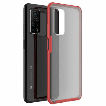 Microsonic Xiaomi Mi 10T Pro Kılıf Frosted Frame Kırmızı Microsonic Xiaomi Mi 10T Pro Kılıf Frosted Frame Kırmızı