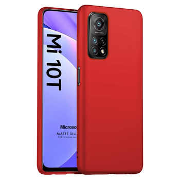 Microsonic Xiaomi Mi 10T Pro Kılıf Matte Silicone Kırmızı Microsonic Xiaomi Mi 10T Pro Kılıf Matte Silicone Kırmızı