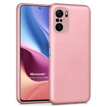 Microsonic Xiaomi Mi 11i Kılıf Matte Silicone Rose Gold