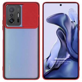 Microsonic Xiaomi Mi 11T Kılıf Slide Camera Lens Protection Kırmızı Microsonic Xiaomi Mi 11T Kılıf Slide Camera Lens Protection Kırmızı
