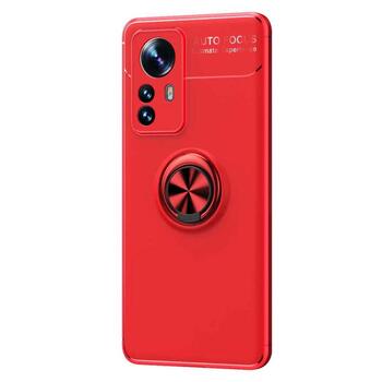 Microsonic Xiaomi Mi 12 Kılıf Kickstand Ring Holder Kırmızı