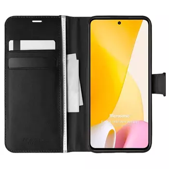 Microsonic Xiaomi Mi 12 Lite Kılıf Delux Leather Wallet Siyah