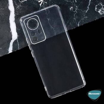 Microsonic Xiaomi Mi 12 Pro Kılıf Transparent Soft Beyaz