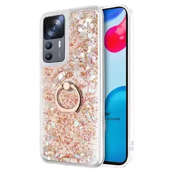 Microsonic Xiaomi Mi 12T Kılıf Glitter Liquid Holder Gold Microsonic Xiaomi Mi 12T Kılıf Glitter Liquid Holder Gold