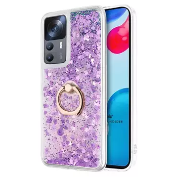 Microsonic Xiaomi Mi 12T Kılıf Glitter Liquid Holder Mor Microsonic Xiaomi Mi 12T Kılıf Glitter Liquid Holder Mor