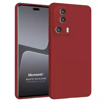 Microsonic Xiaomi Mi 13 Lite Kılıf Matte Silicone Kırmızı