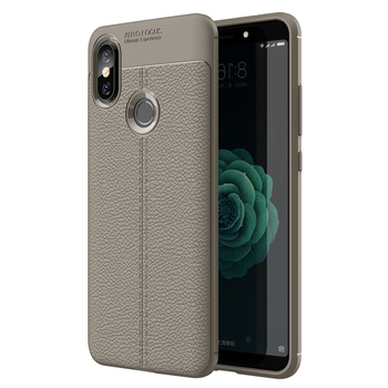 Microsonic Xiaomi Mi 8 Kılıf Deri Dokulu Silikon Gri Microsonic Xiaomi Mi 8 Kılıf Deri Dokulu Silikon Gri