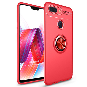 Microsonic Xiaomi Mi 8 Lite Kılıf Kickstand Ring Holder Kırmızı Microsonic Xiaomi Mi 8 Lite Kılıf Kickstand Ring Holder Kırmızı