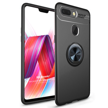 Microsonic Xiaomi Mi 8 Lite Kılıf Kickstand Ring Holder Siyah Microsonic Xiaomi Mi 8 Lite Kılıf Kickstand Ring Holder Siyah