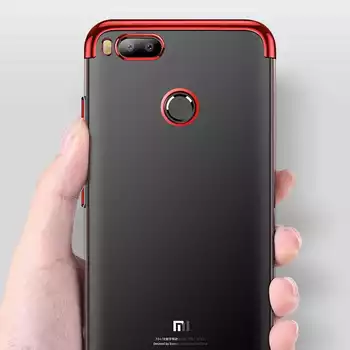 Microsonic Xiaomi Mi A1 Kılıf Skyfall Transparent Clear Siyah