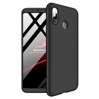 Microsonic Xiaomi Mi A2 Kılıf Double Dip 360 Protective AYS Siyah