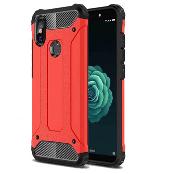 Microsonic Xiaomi Mi A2 Lite Kılıf Rugged Armor Kırmızı