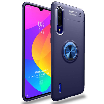 Microsonic Xiaomi Mi A3 Kılıf Kickstand Ring Holder Lacivert Microsonic Xiaomi Mi A3 Kılıf Kickstand Ring Holder Lacivert