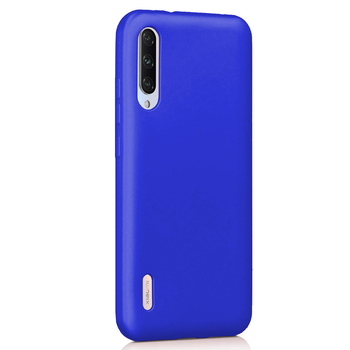Microsonic Xiaomi Mi A3 Kılıf Matte Silicone Mavi