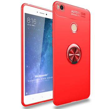 Microsonic Xiaomi Mi Max 2 Kılıf Kickstand Ring Holder Kırmızı Microsonic Xiaomi Mi Max 2 Kılıf Kickstand Ring Holder Kırmızı