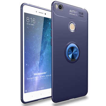 Microsonic Xiaomi Mi Max 2 Kılıf Kickstand Ring Holder Lacivert Microsonic Xiaomi Mi Max 2 Kılıf Kickstand Ring Holder Lacivert