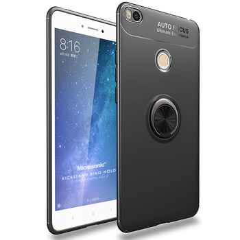 Microsonic Xiaomi Mi Max 2 Kılıf Kickstand Ring Holder Siyah Microsonic Xiaomi Mi Max 2 Kılıf Kickstand Ring Holder Siyah