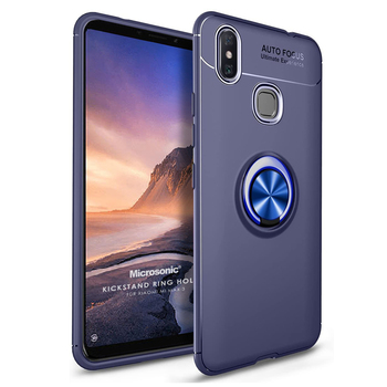 Microsonic Xiaomi Mi Max 3 Kılıf Kickstand Ring Holder Lacivert Microsonic Xiaomi Mi Max 3 Kılıf Kickstand Ring Holder Lacivert