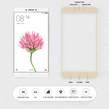 Microsonic Xiaomi Mi Max Kavisli Temperli Cam Ekran Koruyucu Film Beyaz