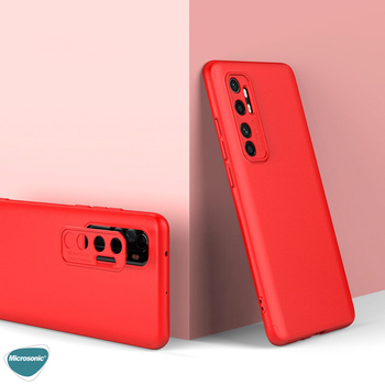 Microsonic Xiaomi Mi Note 10 Lite Kılıf Double Dip 360 Protective AYS Kırmızı