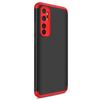 Microsonic Xiaomi Mi Note 10 Lite Kılıf Double Dip 360 Protective AYS Siyah Kırmızı