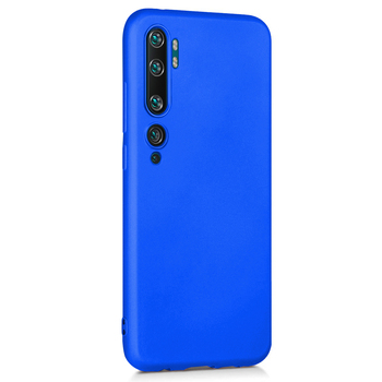 Microsonic Xiaomi Mi Note 10 Kılıf Matte Silicone Mavi